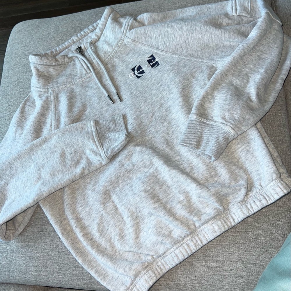 Champion Gray Quarter-Zip Sweatshirt